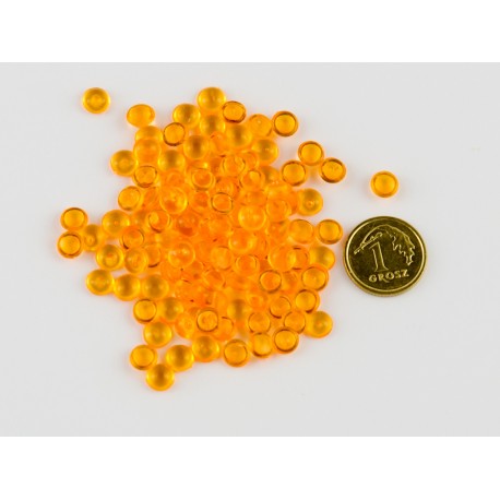 Krople akrylowe pomarańczowe 5mm opak.150szuk